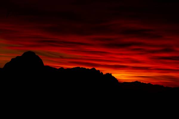 Sonnenuntergang am Peitlerkofel, von Kronplatz