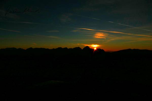 Sunset above Peitlerkofelgruppe